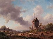 Jan Adam Kruseman Harvest Month oil painting artist